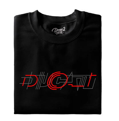 DUCATI lines logo 1 / negro / talla XL hombre - SALE