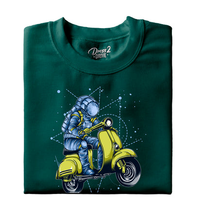 Astronaut scooter rider